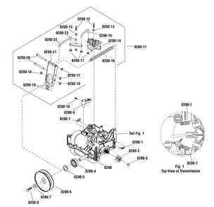 Transmission Service Parts - General Transmission H2 (1733972) Diagram and Parts List for 1696156-01-BM1227MD 2014 Briggs and Stratton Snow Blower